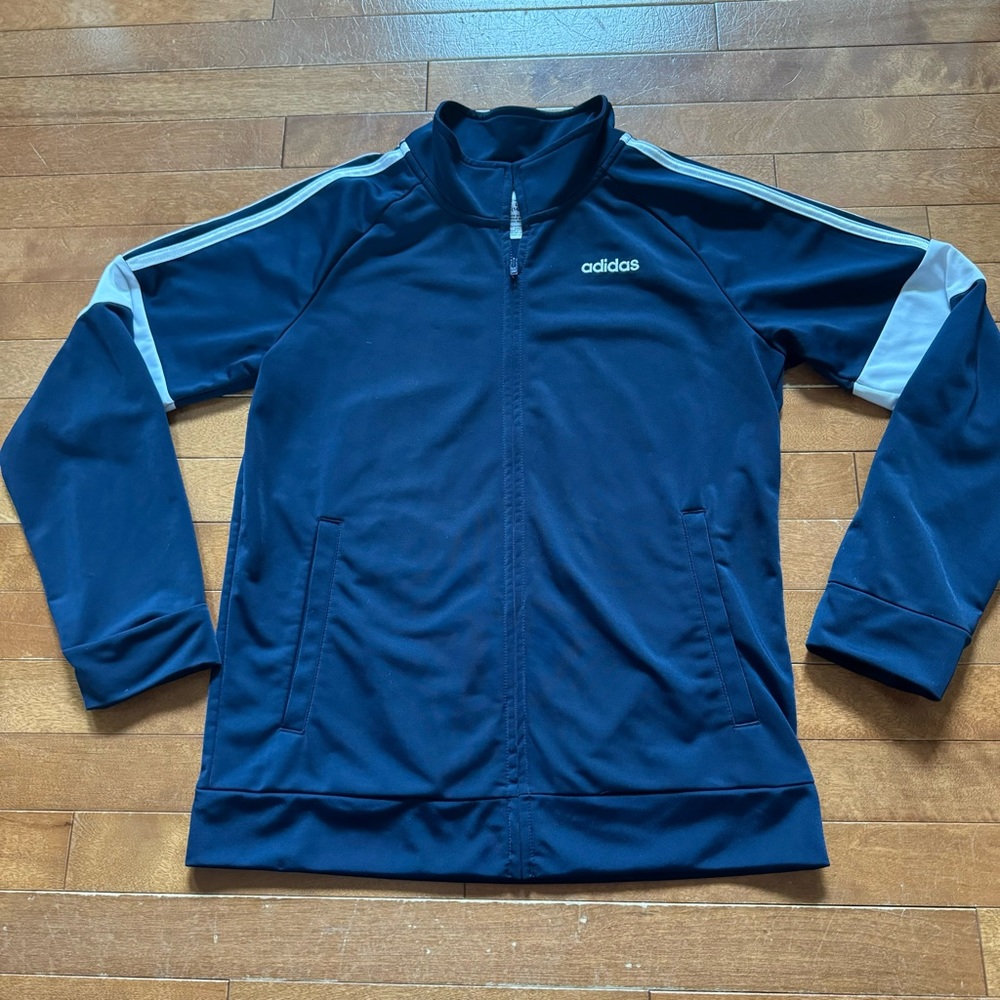 Adidas Boys Blue/White Jacket